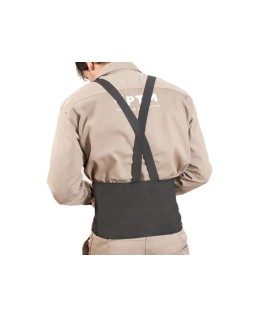 Cinturon antilumbago faru elastico con tirantes talla xl color negro