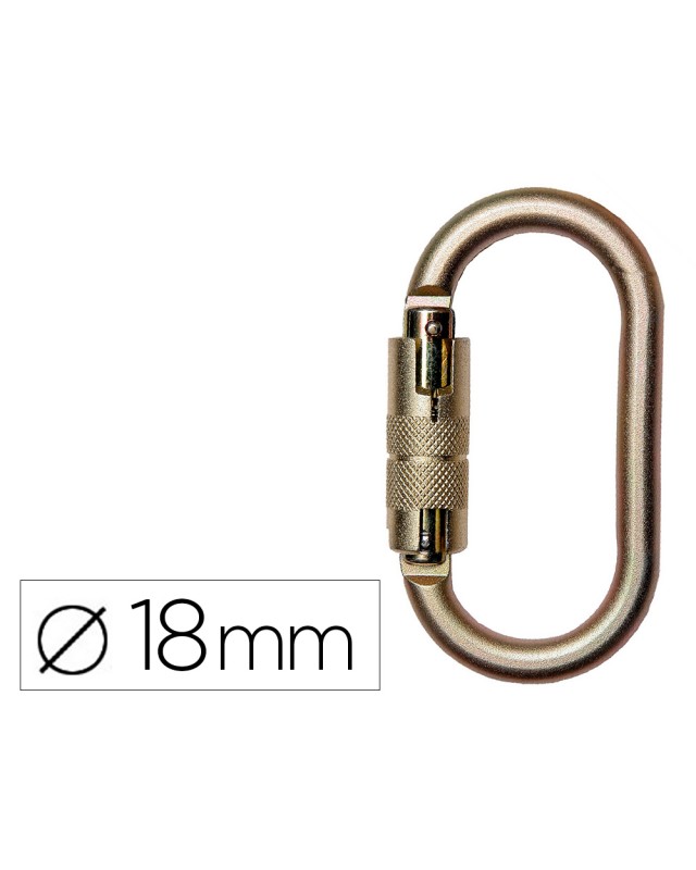 Mosqueton faru acero galvanizado automatico virola 18 mm resistencia 25 kn