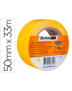 Cinta adhesiva djois para marcaje y señalizacion de suelo 33 m x 50 mm color amarillo