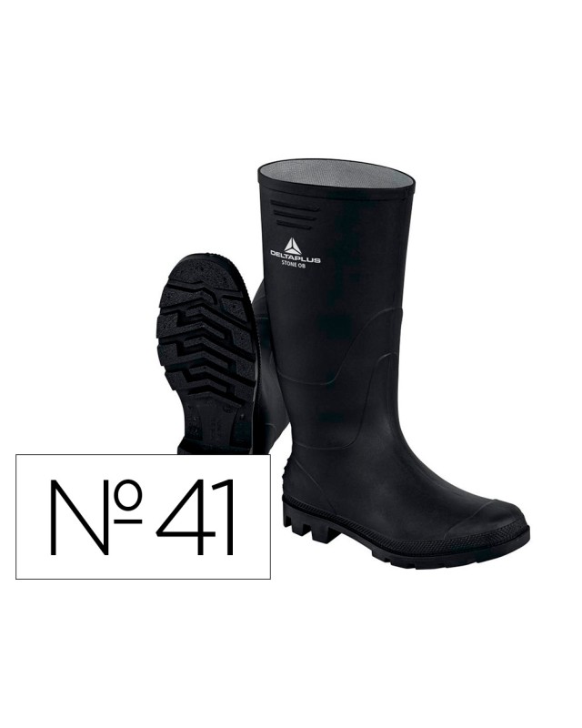 Botas deltaplus de seguridad stone pvc negro suela de tacos talla 41
