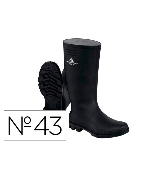 Botas deltaplus de seguridad stone pvc negro suela de tacos talla 43
