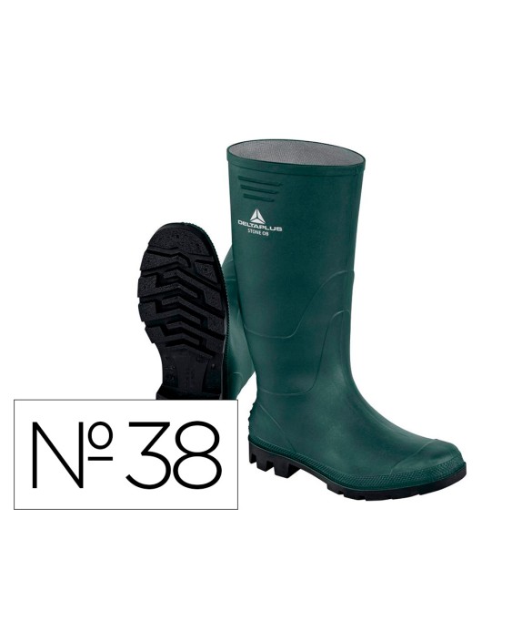 Botas deltaplus de seguridad stone pvc verde suela de tacos talla 38
