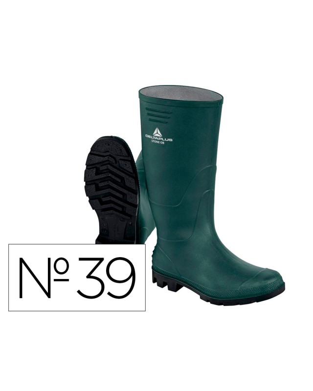 Botas deltaplus de seguridad stone pvc verde suela de tacos talla 39