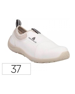 Zapatos de seguridad deltaplus microfibra pu suela pu mono-densidad color blanco talla 37