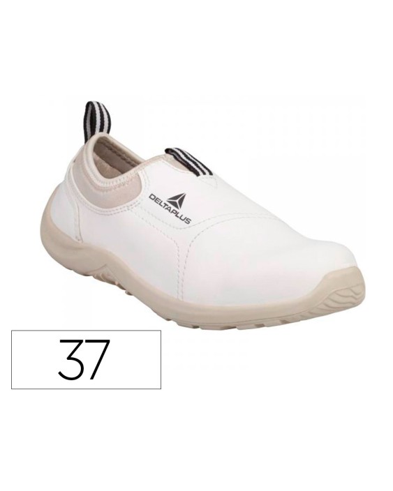 Zapatos de seguridad deltaplus microfibra pu suela pu mono-densidad color blanco talla 37