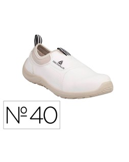 Zapatos de seguridad deltaplus microfibra pu suela pu mono-densidad color blanco talla 40