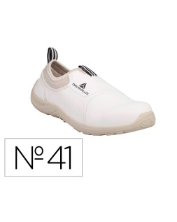 Zapatos de seguridad deltaplus microfibra pu suela pu mono-densidad color blanco talla 41