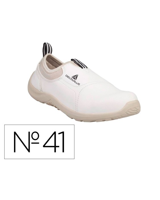 Zapatos de seguridad deltaplus microfibra pu suela pu mono-densidad color blanco talla 41