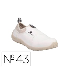 Zapatos de seguridad deltaplus microfibra pu suela pu mono-densidad color blanco talla 43