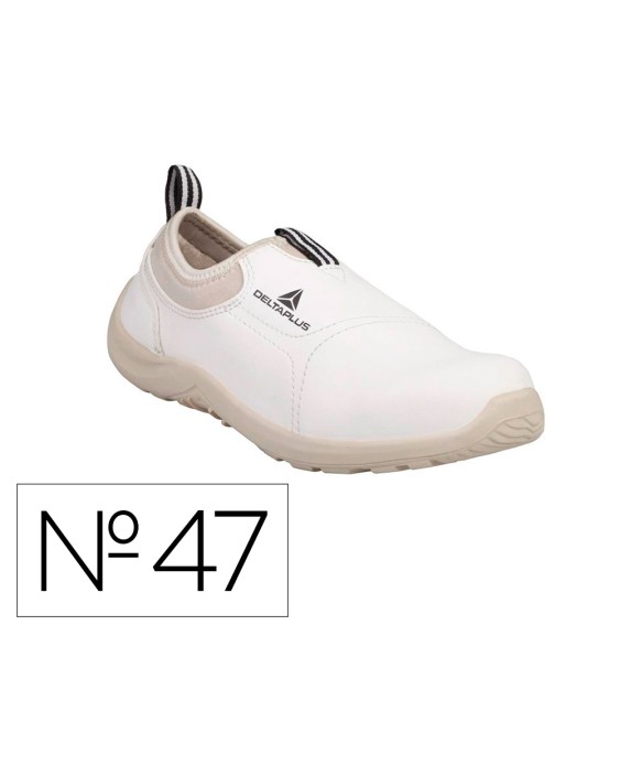 Zapatos de seguridad deltaplus microfibra pu suela pu mono-densidad color blanco talla 47