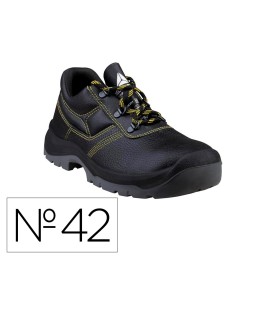 Zapatos de seguridad deltaplus piel crupon pigmentada suela pu bi densidad color negro talla 42