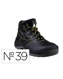 Botas deltaplus de seguridad piel crupon pigmentada suela pu bi-densidad color negro talla 39