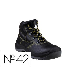 Botas deltaplus de seguridad piel crupon pigmentada suela pu bi-densidad color negro talla 42