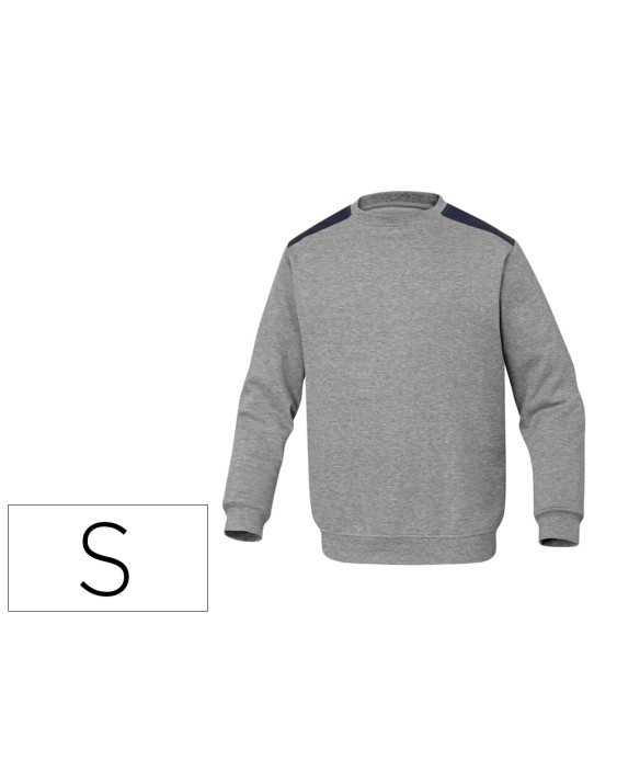 Sudadera deltaplus sweat olino con refuerzo en espalda y codos gris talla s