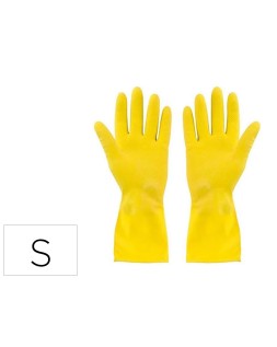 Guantes de latex satinados con relieve anti deslizante sin polvo par talla pequeña