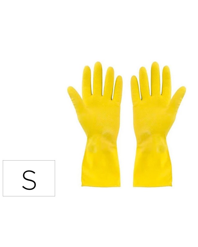 Guantes de latex satinados con relieve anti deslizante sin polvo par talla pequeña