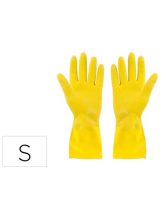 Guantes de latex satinados con relieve anti deslizante sin polvo par talla pequeña