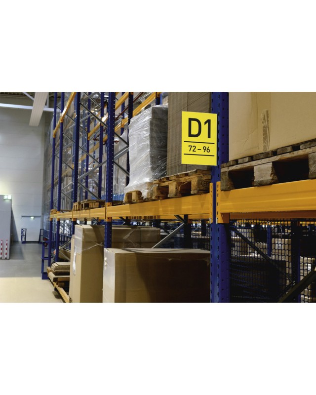 Señal de pasillo magnetica durable din a4 vertical pack de 10 unidades