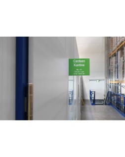 Señal de pasillo adhesiva durable din a4 vertical pack de 10 unidades