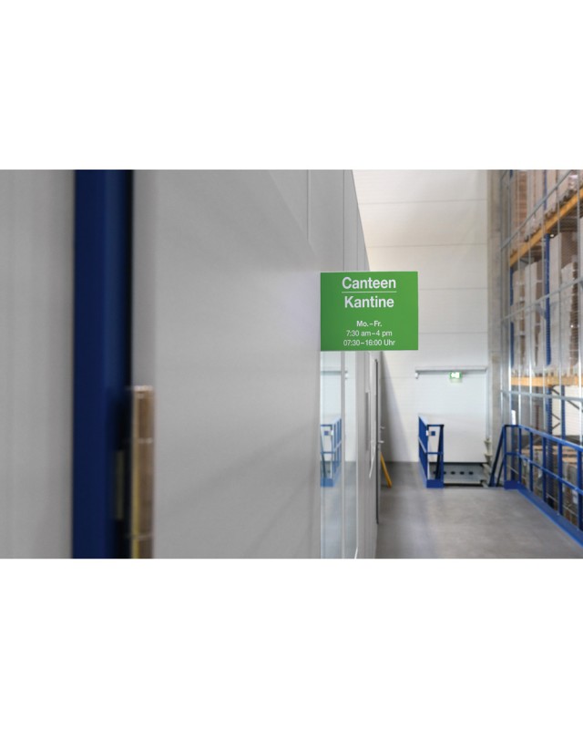 Señal de pasillo adhesiva durable din a4 vertical pack de 10 unidades