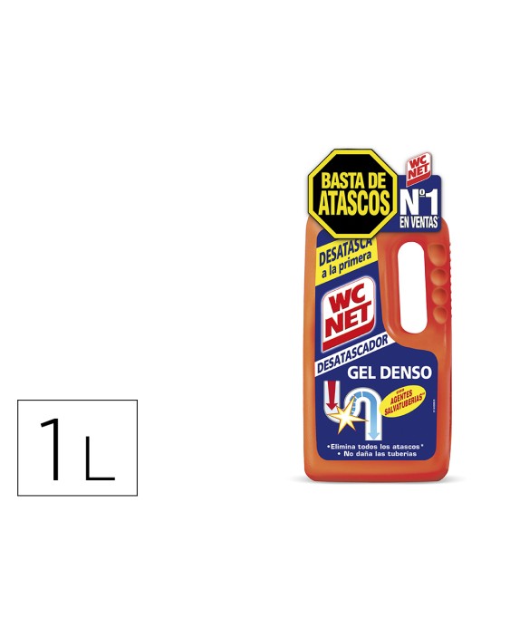 Desatascador de tuberias gel wc net energy botella de 1 litro