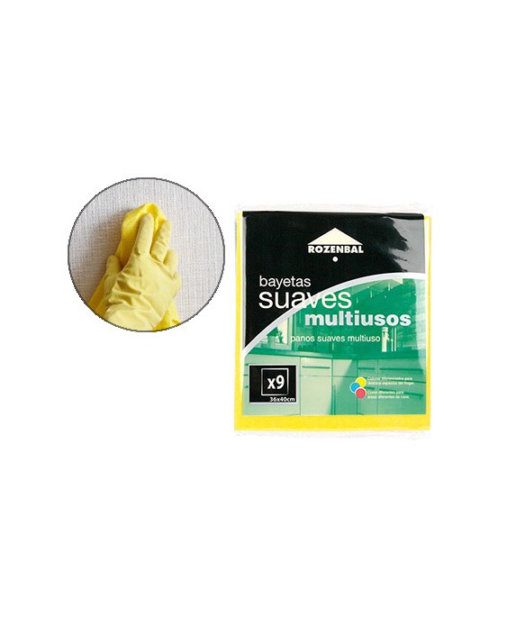 Bayeta multiuso 36x40 cm pack de 9 unidades