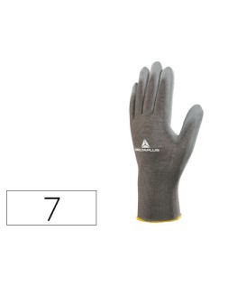 Guantes deltaplus poliester antideslizante lavable especial para manipulacion y manutencion gris talla 7