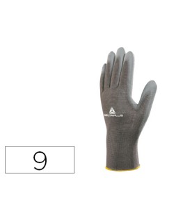 Guantes deltaplus poliester antideslizante lavable especial para manipulacion y manutencion gris talla 9