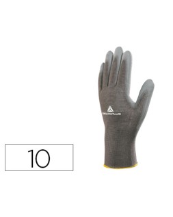 Guantes deltaplus poliester antideslizante lavable especial para manipulacion y manutencion gris talla 10