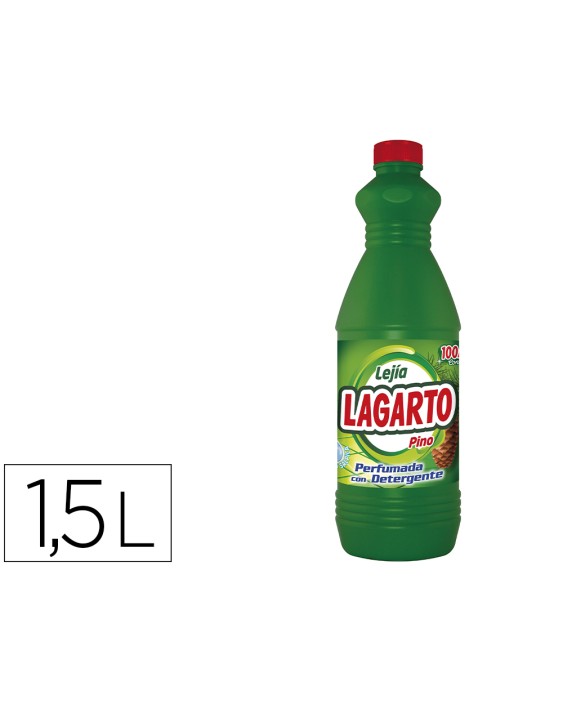 Lejia con detergente lagarto pino botella de 1,5 l