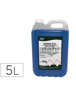 Limpiador bactericida dahi desbak azul garrafa 5 litros
