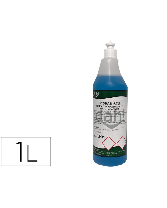 Limpiador bactericida dahi desbak azul botella 1 litro