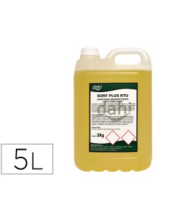 Limpiador higienizante desodorizante desinfectante dahi dj plus rtu garrafa 5 litros