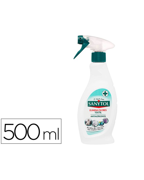 Quitaolor desinfectante sanytol para textil con pulverizador bote de 500 ml