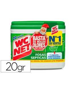 Elimina olores wc net fosas septicas capsula de 18 g caja de 20 unidades