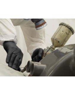 Guantes de nitrilo deltaplus no empolvado desechable talla 10 color negro caja de 100 unidades