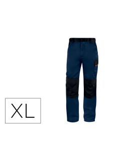 Pantalon de trabajo deltaplus cintura ajustable 5 bolsillos color azul naranja talla xl naranja talla xl