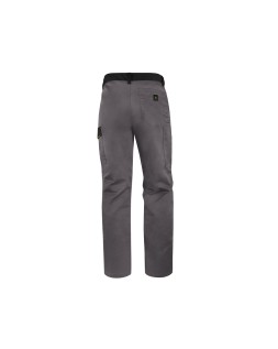 Pantalon de trabajo deltaplus cintura ajustable 5 bolsillos color gris verde talla xs
