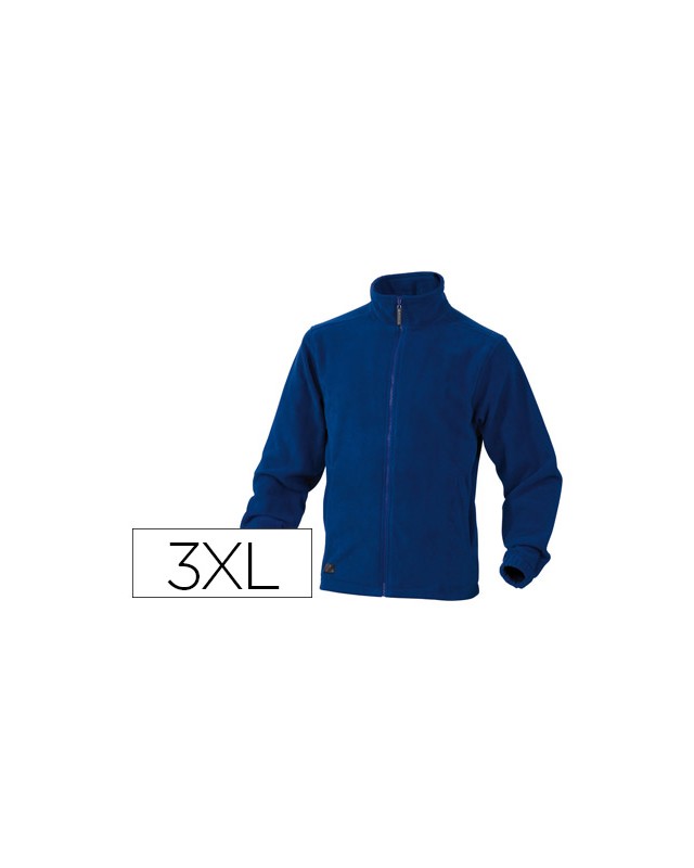 Chaqueta deltaplus polar con cremallera 2 bolsillos color azul talla 3xl
