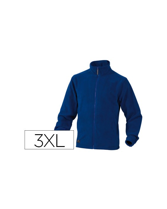 Chaqueta deltaplus polar con cremallera 2 bolsillos color azul talla 3xl