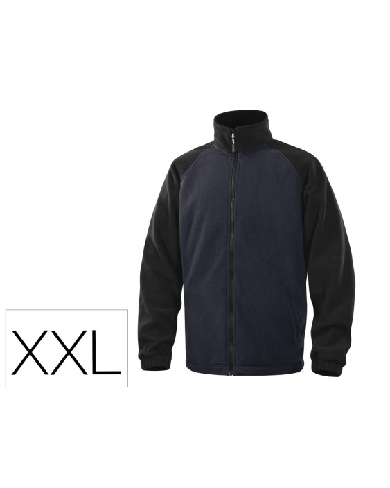 Chaqueta deltaplus polar con cremallera 2 bolsillos color azul talla xxl