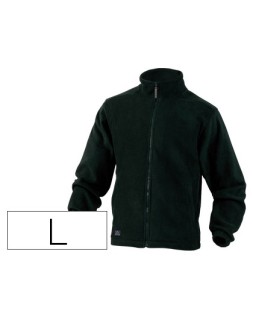 Chaqueta deltaplus polar con cremallera 2 bolsillos color negro talla l