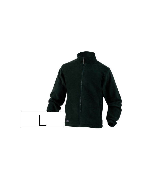 Chaqueta deltaplus polar con cremallera 2 bolsillos color negro talla l
