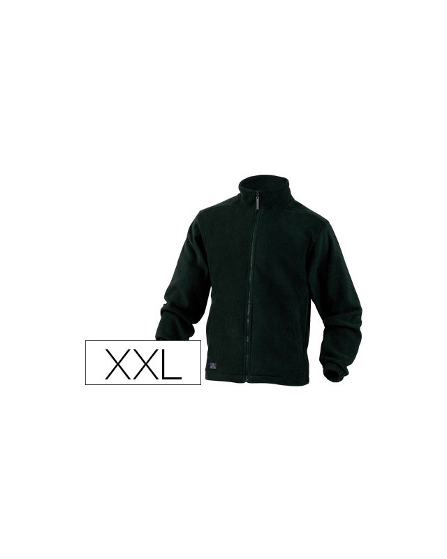 Chaqueta deltaplus polar con cremallera 2 bolsillos color negro talla xxl