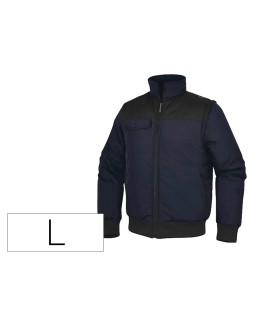 Chaleco deltaplus multibolsillos con cremallera y mangas desmontables 80% poliester 20% algodon talla l