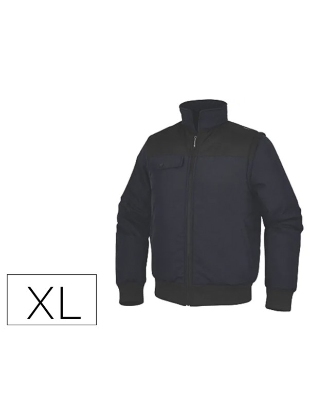 Chaleco deltaplus multibolsillos con cremallera y mangas desmontables 80% poliester 20% algodon talla