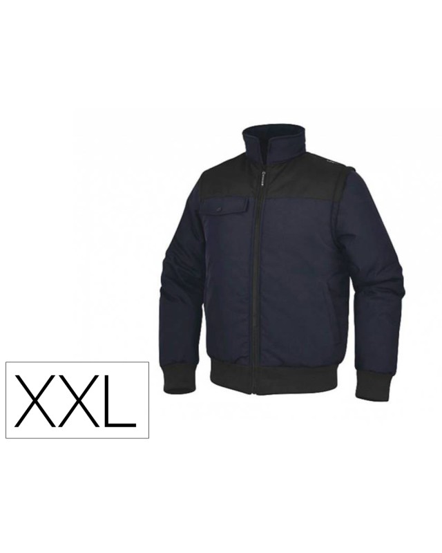 Chaleco deltaplus multibolsillos con cremallera y mangas desmontables 80% poliester 20% algodon talla