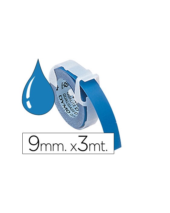 Cinta dymo 3d 9 mm x 3 m azul tradicional