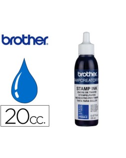 Tinta brother para sellos automaticos color azul bote de 20 cc