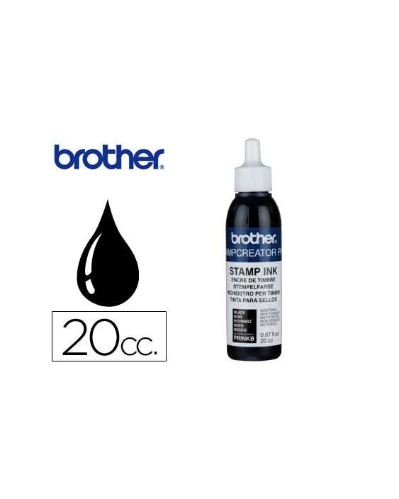 Tinta brother para sellos automaticos color negro bote de 20 cc